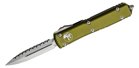 Ніж Microtech Ultratech Gen IV OTF D/E серрейтор Stonewash OD Green photo 2