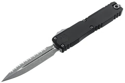 Ніж Microtech Ultratech Gen IV OTF D/E серрейтор Apoc Black