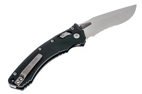 Ніж Microtech Amphibian Ram-Lok, клинок напівсер. Stwsh Fluted, руків'я чорне G10 photo 2