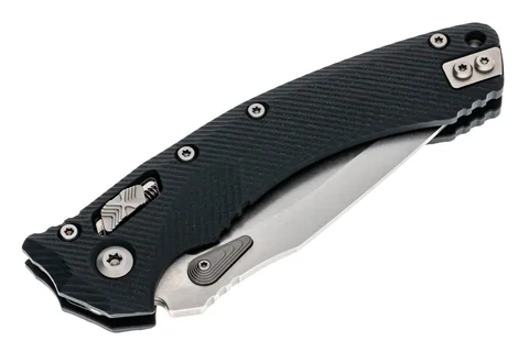 Ніж Microtech Amphibian Ram-Lok, клинок напівсер. Stwsh Fluted, руків'я чорне G10 photo 4