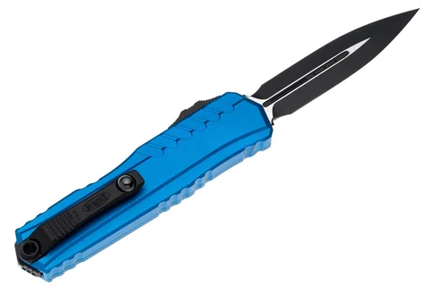 Ніж Microtech Cypher II D/E OTF, чорний клинок, блакитне руків'я