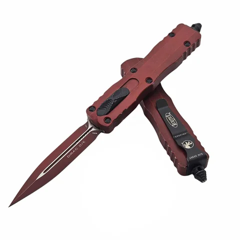 Ніж Microtech Dirac D/E OTF, Standard Weathered Crimson photo 2
