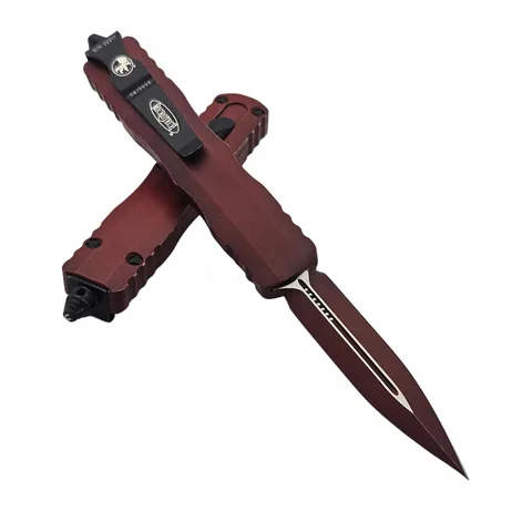 Ніж Microtech Dirac D/E OTF, Standard Weathered Crimson photo 4