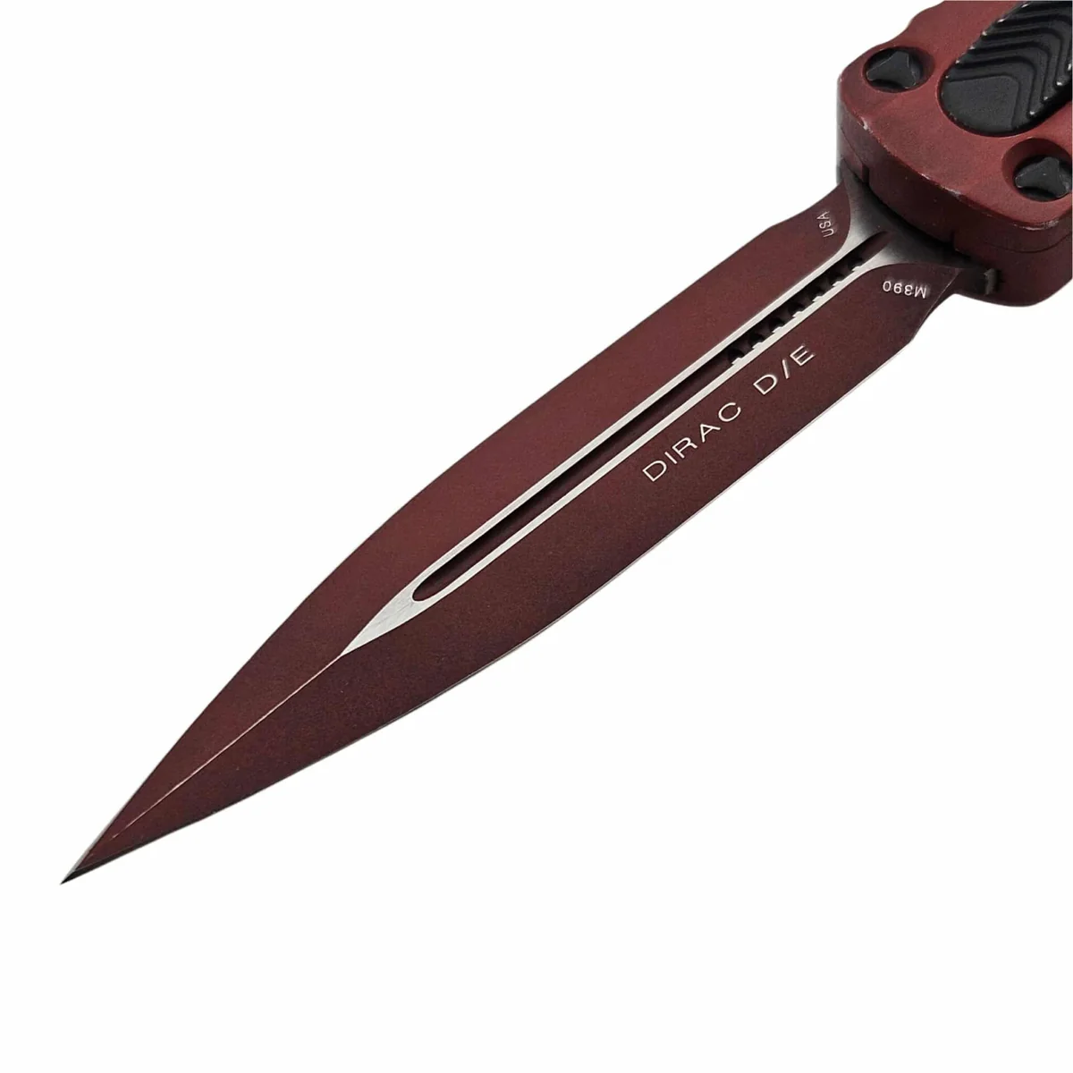 Ніж Microtech Dirac D/E OTF, Standard Weathered Crimson