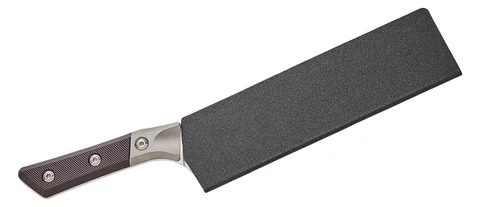 Шеф-ніж Microtech 8" Stonewash Standard Black Cherry G-10 з больстером photo 2