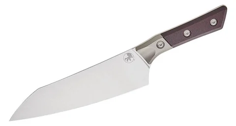 Шеф-ніж Microtech 8" Stonewash Standard Black Cherry G-10 з больстером