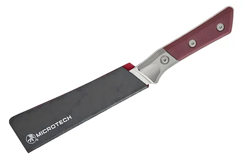 Обробний кухонний ніж Microtech Boning 6.125" Stonewash Merlot G-10 з больстером photo 3