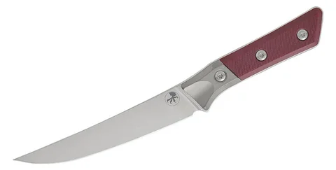 Обробний кухонний ніж Microtech Boning 6.125" Stonewash Merlot G-10 з больстером