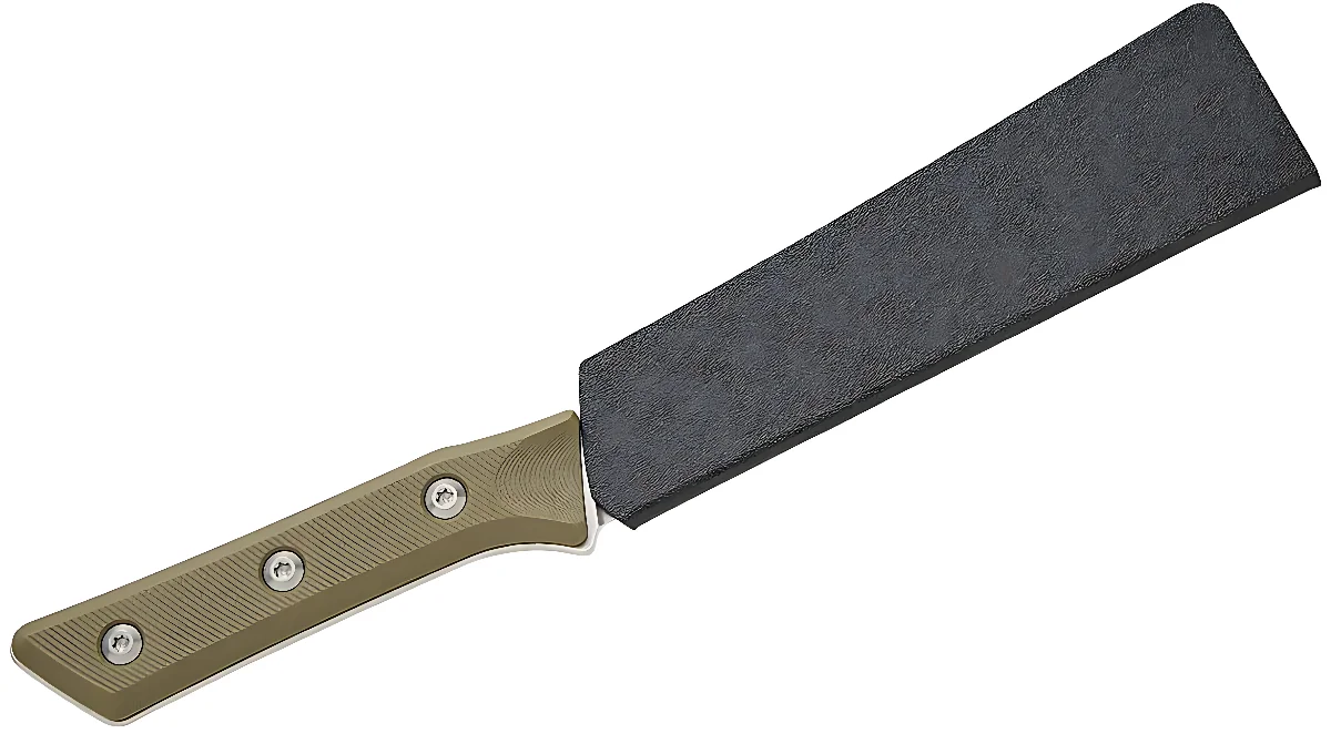 Обробний кухонний ніж Microtech Boning 6.125" Stonewash OD Green G-10 з больстером