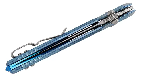 Ніж Microtech  Socom Ram-Lok Spear Marfione Select Ice Blue Ti Textured photo 3