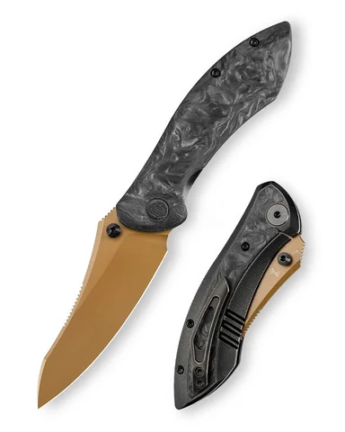 Ніж Trivisa Rhino-RG, золот./чорний, M390, карбон