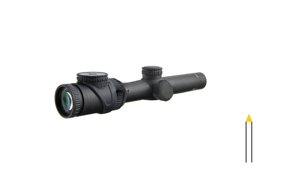 Приціл оптичний TRIJICON AccuPoint 1-6x24 (30 мм) illum. BAC Amber Triangle Tritium / Fiber Optics SFP