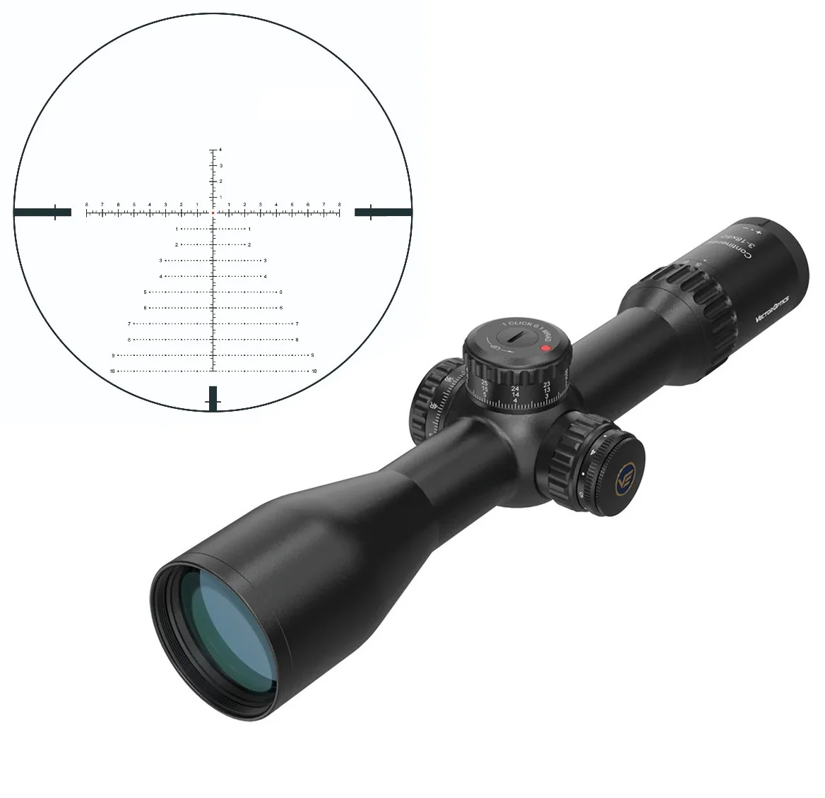 Приціл оптичний Vector Optics Continental 3-18x50 (34 мм) illum. FFP VCT-34