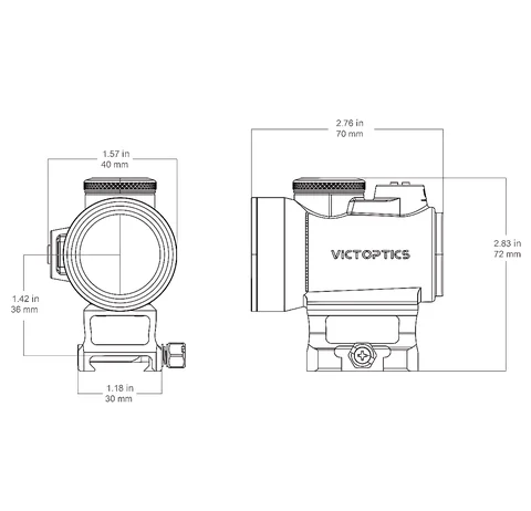 Приціл коліматорний Vector Optics SRD 1х30 3 MOA