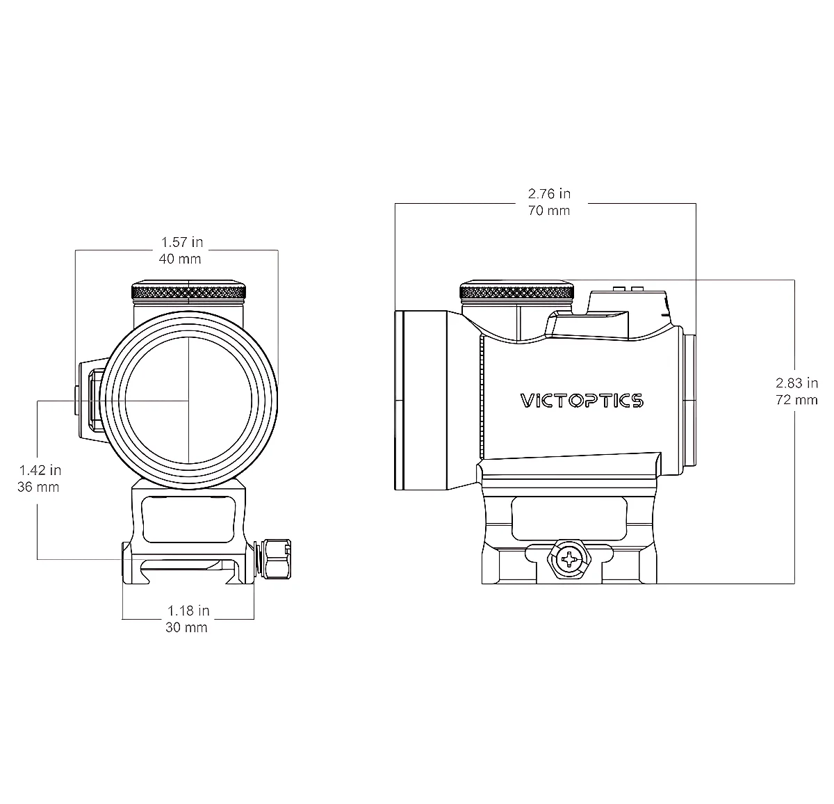 Приціл коліматорний Vector Optics SRD 1х30 3 MOA