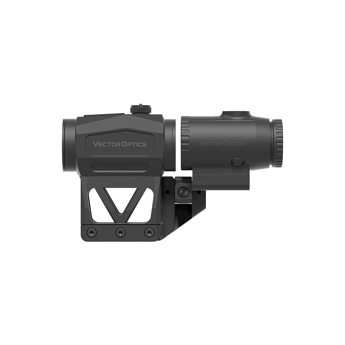 Комплект Vector Optics коллиматорный прицел Scrapper 1x29 MRT + увеличитель Paragon 3x18 с интегрированным цельным креплением на Пикатинни