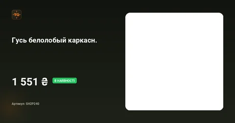 Гусь белолобый каркасн.