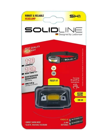 Налобний ліхтар Solidline SH1, 110/15, блістер — фото 2