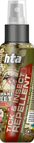 Репелент-спрей від комарах HTA MAXI DEET 100% TICK & INSECT REPELLENT 100 ml
