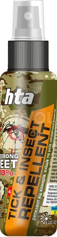 Репелент-спрей від комарах HTA Strong DEET 70% TICK & INSECT REPELLENT 100 ml