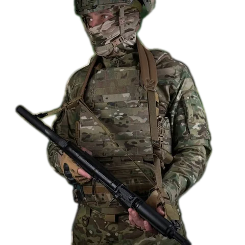 KRAKEN-carbine1 Ремінь збройовий RAGNAROK триточковий з широким наплічником "KRAKEN" carbine Мультикам photo 2