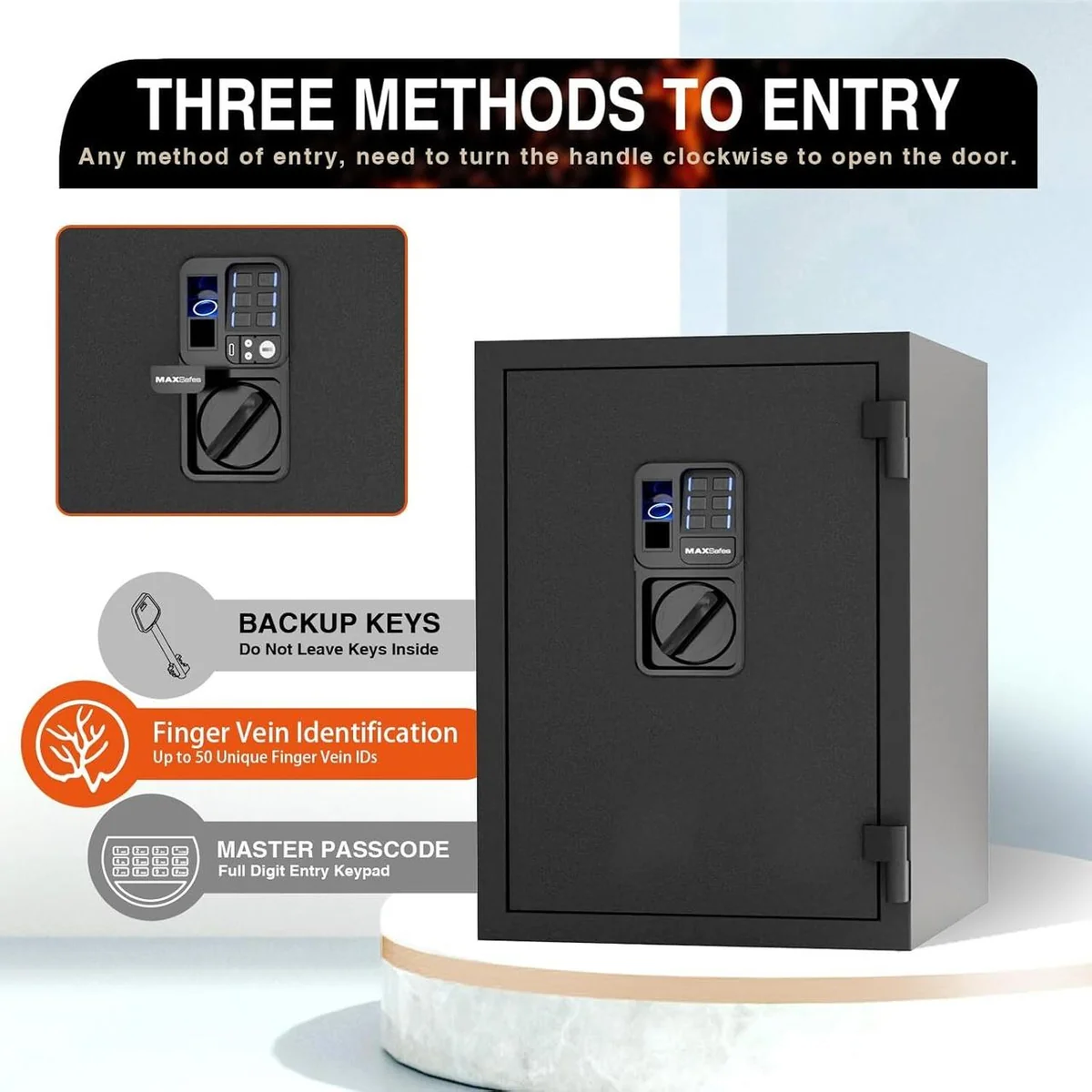 Вогнетривкий сейф MaxSafes (середній) з ел.замком та системою Finger Vein