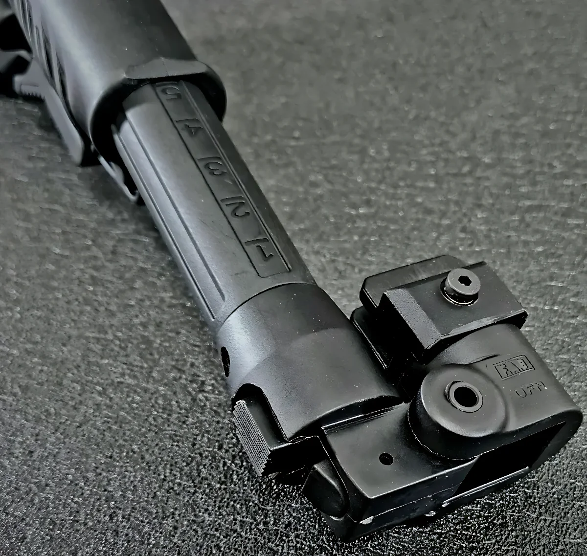 Приклад складний FAB M4 з амортизатором для AK 47, полімер, чорний