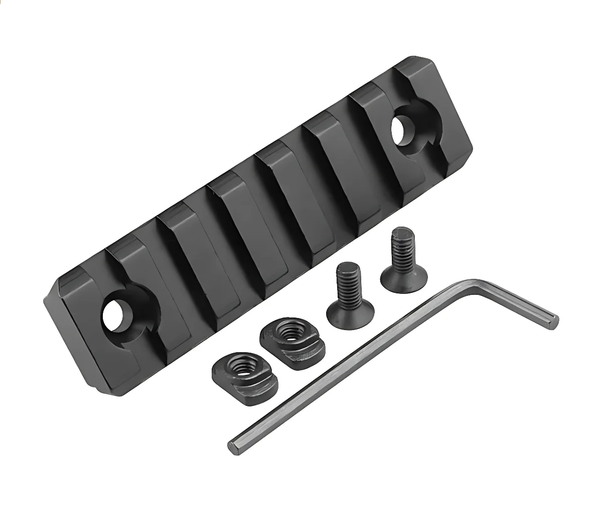 Планка Picatinny M-lock 7 слотів чорна#