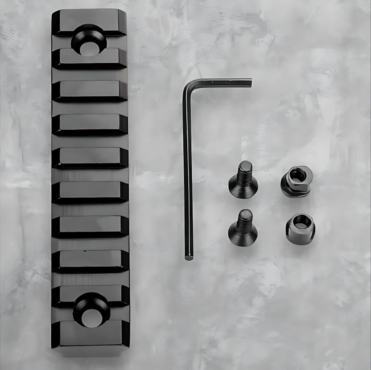 Планка Picatinny M-Lock 9 слотів чорна#