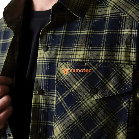 Сорочка “Буревій” (Logo Orange) Lime Green/Navy (8605) р.S — фото 2