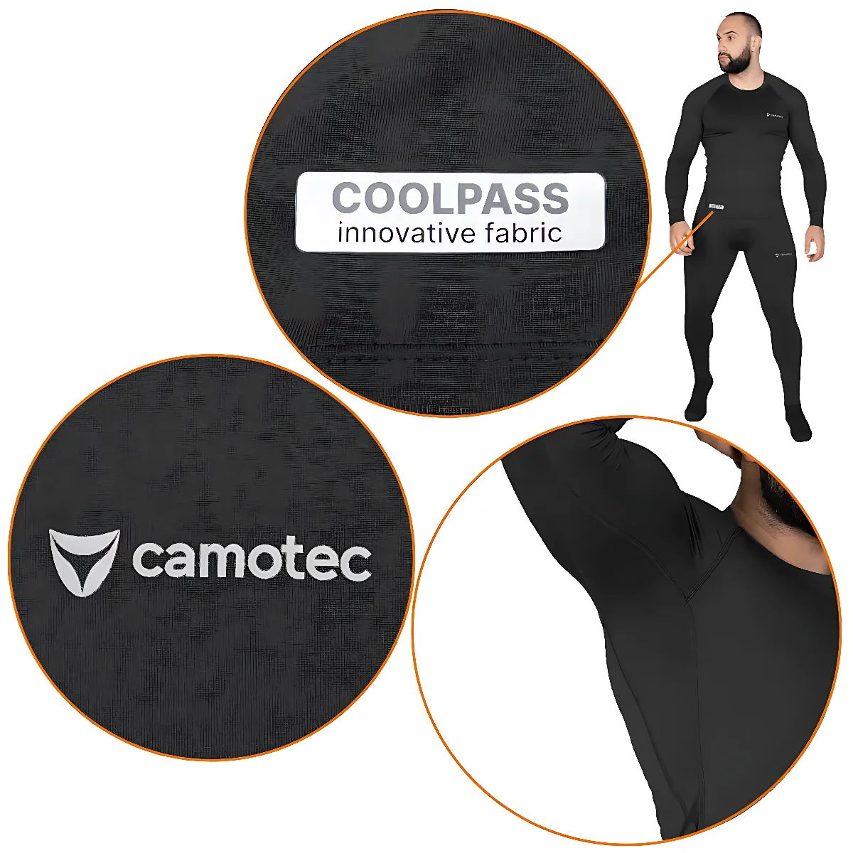 Комплект базового шару LVL1 CoolPass SJ Чорна M(р)