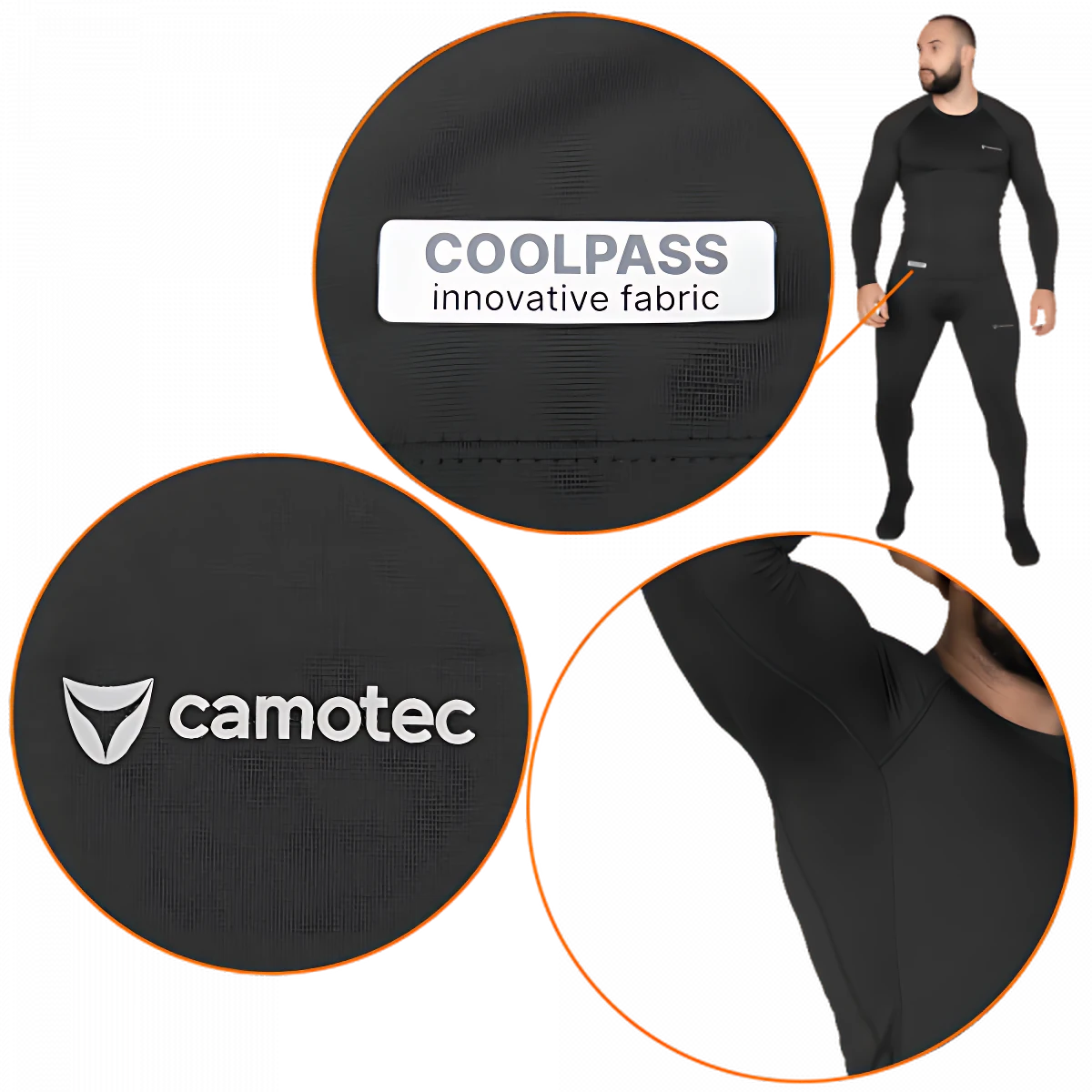 Комплект базового шару LVL1 CoolPass SJ Чорна XL(р)