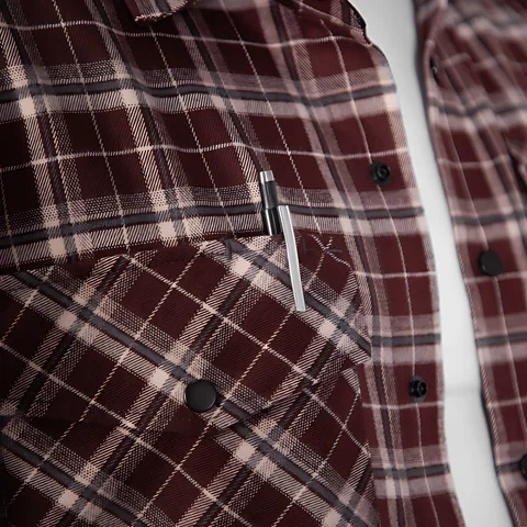 Сорочка "Буревій" Burgundy Check L(р) — фото 4