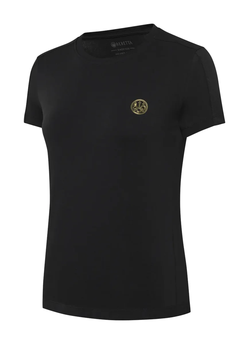 TS932-T2156-0999 Футболка жіноча Gold Logo "Beretta" p.L (black)