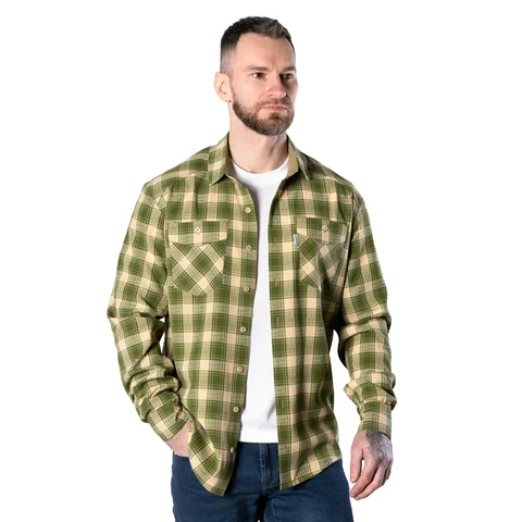 9333 Сорочка "Легіт" Olive/White (25049-4) L(р)