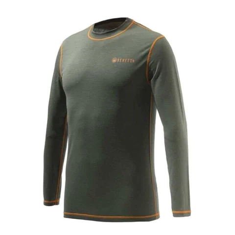 IM381-T2533-0999  Термобілизна Elite Pro Merino LS Crew Neck (термосвитер) "Beretta" р.4XL (Black) photo 1