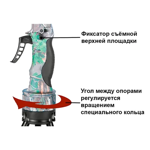 Трипод для стрільби FIERY DEER DX-004-01 (GEN5) (90-165см) photo 2